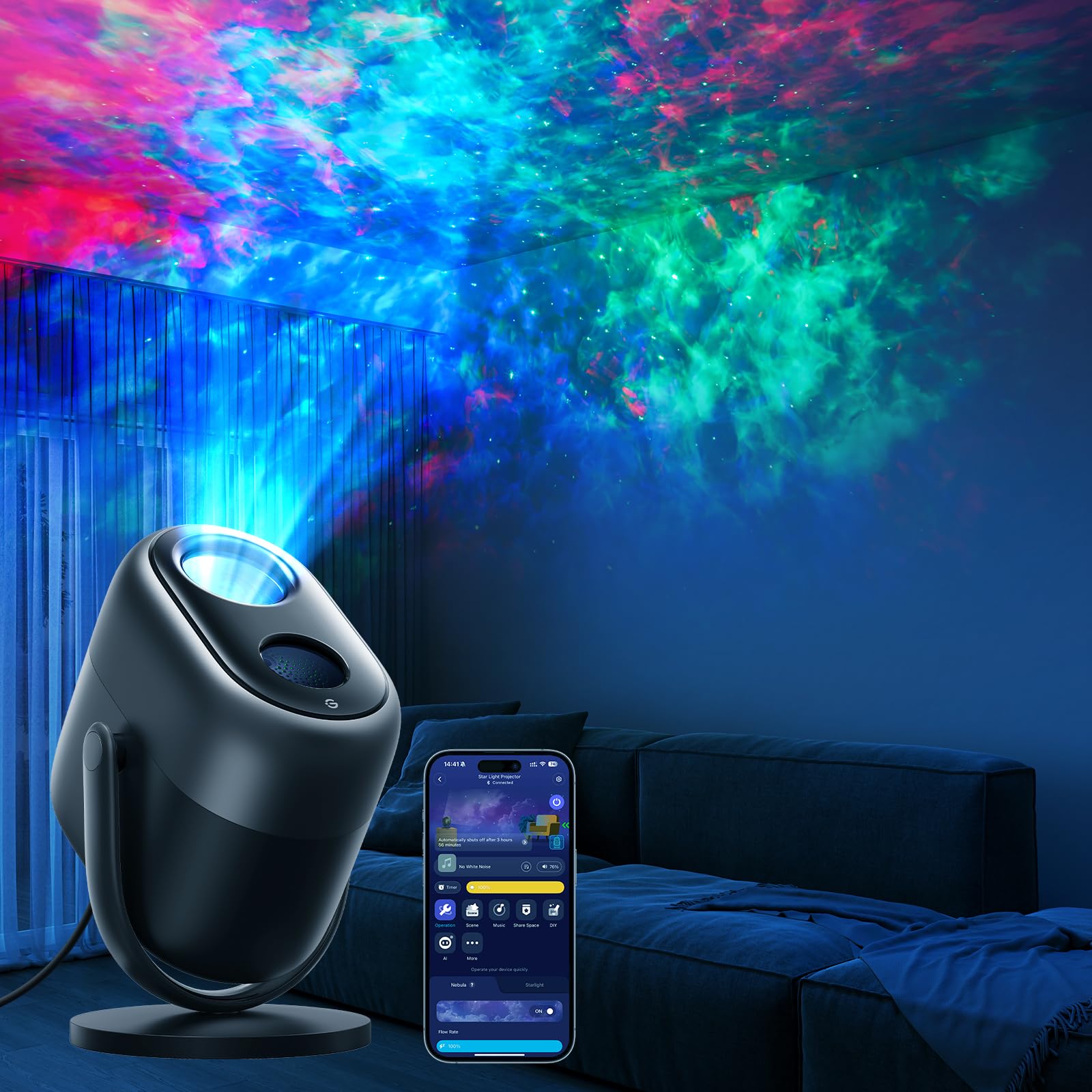Govee Star Projector Lights, 7-Zone Stardust Light with